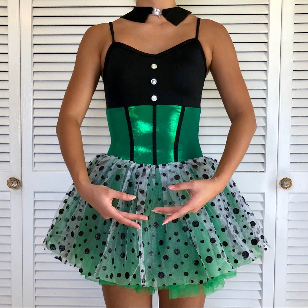 Emerald Chicago Swing Dot Tutu Costume